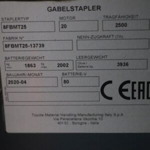 Toyota 8FBMT25 (Ref: NN37) - Imagen 4