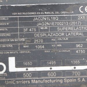 UniCarriers JAG2N1L18Q (Ref: NR10) - Imagen 4