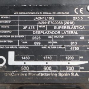 UniCarriers JA2N1L16Q (Ref: NR12) - Imagen 4