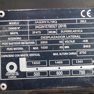 UniCarriers JAG2N1L18Q (Ref: NR14) - Imagen 4