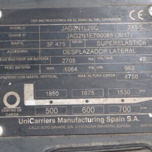 UniCarriers JAG2N1L20Q (Ref: NR32) - Imagen 4