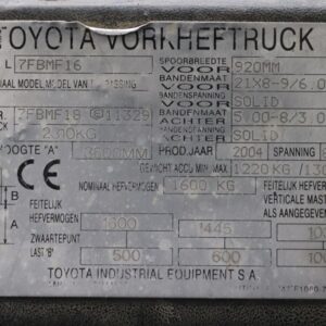 Toyota 7FBMF16 (Ref: NZ38) - Imagen 4