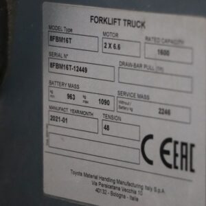 Toyota 8FBM16T (Ref: NZ18) - Imagen 4