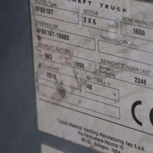 Toyota 8FBE16T (Ref: OH28) - Imagen 2