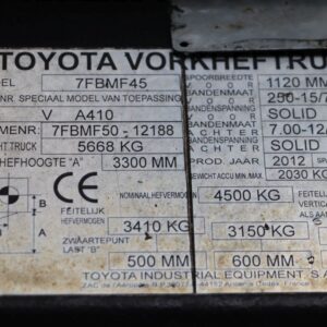 Toyota 7FBMF45 (Ref: OJ04) - Imagen 2