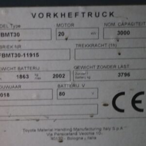 Toyota 8FBMT30 (Ref: OD72) - Imagen 4