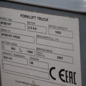 Toyota 8FBE16T (Ref: OK10) - Imagen 4