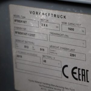 Toyota 8FBEK16T (Ref: ON05) - Imagen 4