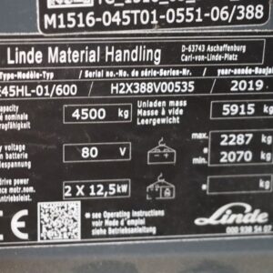 Linde E45HL-01/600 (Ref: ON49) - Imagen 4