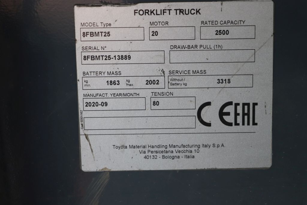 Toyota 8FBMT25 (Ref: OR17) - Imagen 4