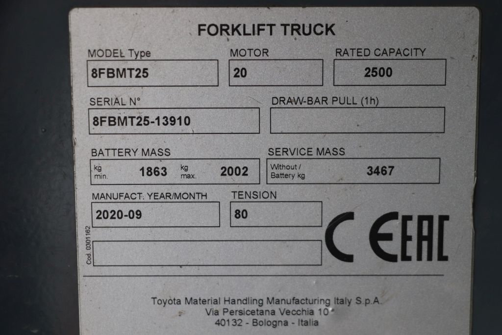 Toyota 8FBMT25 (Ref: OR20) - Imagen 4
