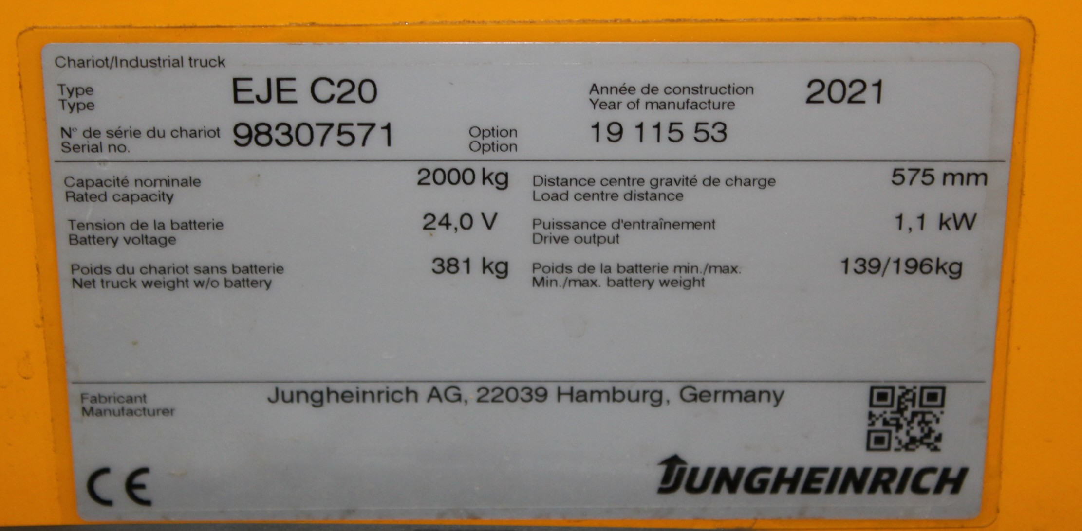 Jungheinrich EJE C20 (Ref: 7984) - Imagen 7