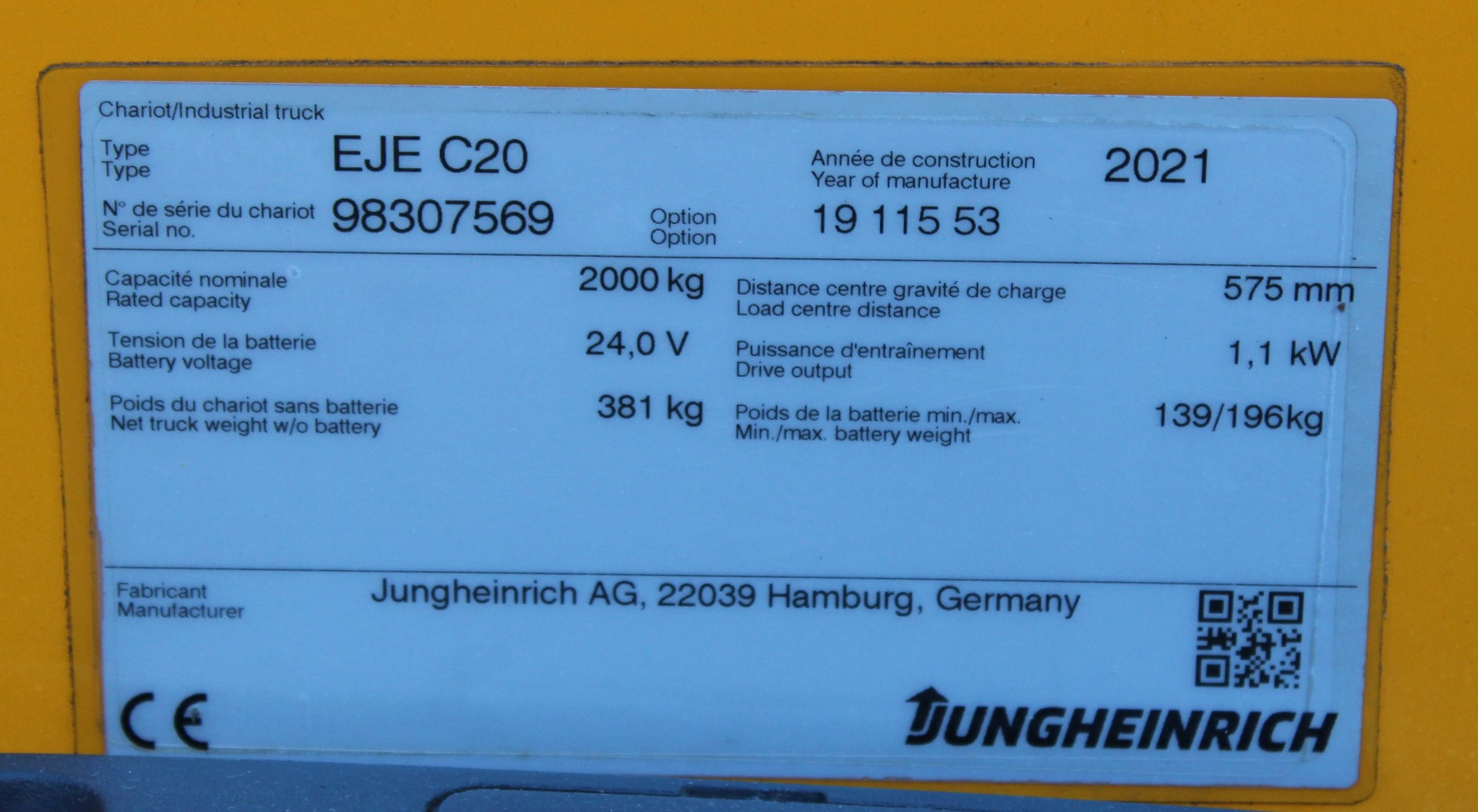 Jungheinrich EJE C20 (Ref: 7988) - Imagen 7