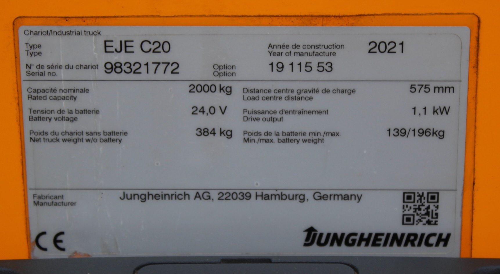 Jungheinrich EJE C20 (Ref: 7994) - Imagen 6