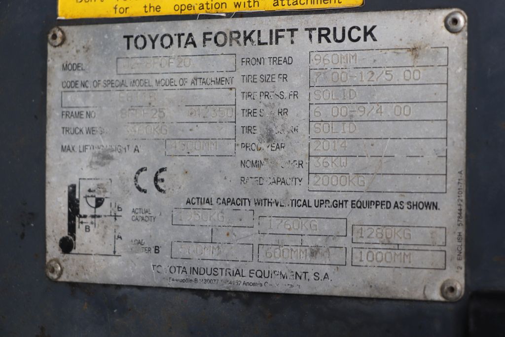 Toyota 02-8FDF20 (Ref: OR25) - Imagen 4